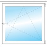 OKNA HNED Plastové okno 88x84 cm bílé otevíravé a sklopné pravé – Hledejceny.cz