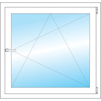 OKNA HNED Plastové okno 88x84 cm bílé otevíravé a sklopné pravé – Hledejceny.cz