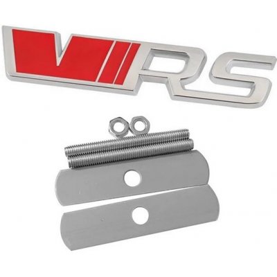 Nápis velký na mřížku VRS červený/chrom - šroubovací – Hledejceny.cz
