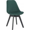 Jídelní židle Kondela Lorita Velvet smaragdová / černá