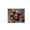 Sada 7 mini kostek Chessex Polyhedral Scarab Blue Blood/gold