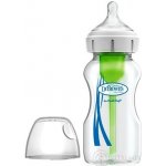 Dr. Brown's kojenecká láhev Options Wide neck anti-Colic skleněná bílá se silikonovým dudlíkem level 1 1 ks 270 ml – Hledejceny.cz