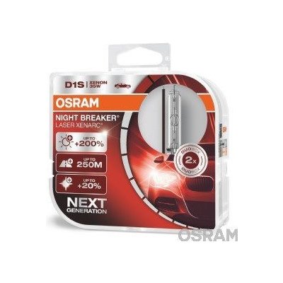 Xenonová výbojka D1S Osram Xenarc Night Breaker Laser +220% 12V/24V 35W, 2ks – Hledejceny.cz