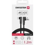 Swissten 71527500 USB / micro USB, 1,2m, černý – Zboží Živě