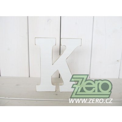 Abeceda dřevěná 'K' (18 cm) - bílá – Hledejceny.cz