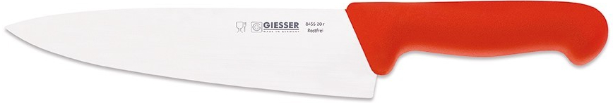 Giesser Nůž kuchařský široký červený 20 cm