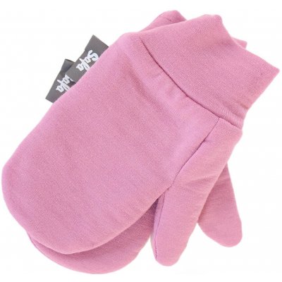Safa Dětské palcové rukavice z merino vlny růžové