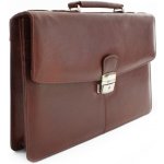 Kožená aktovka se třemi vnitřními přihrádkami 112-6004-40 Hnědá – Zboží Dáma