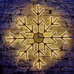 DECOLED Easy Fix 2D LED světelná vločka 8cípá, Ø 102 cm, teple bílá 3D tisk, sada na veřejné osvětlení, hliník – Hledejceny.cz