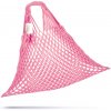 Nákupní taška a košík Pružná bavlněná síťovka dárkový obal Pro tátu na lahváče světle růžová