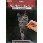 SMT Creatoys Vyškrabovací obrázek stříbrný 20x25 cm Kočka – Zboží Dáma