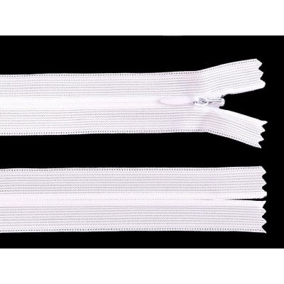 Prima-obchod Spirálový zip skrytý No 3 délka 60 cm dederon, barva 101 bílá