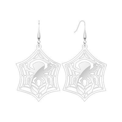 Šperky eshop visící ocelové náušnice pavouk v síti R11.14 – Zboží Mobilmania