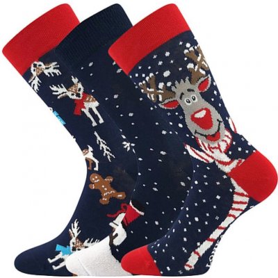Lonka DEBOX vánoční ponožky 3 páry mix M – Zboží Mobilmania