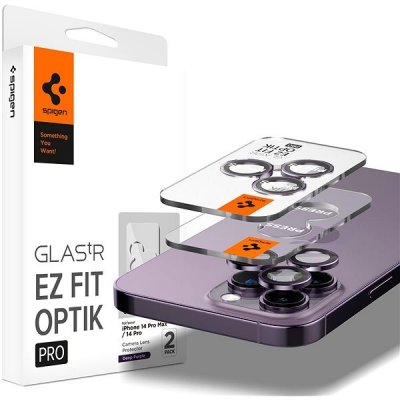 Spigen Glass EZ Fit Optik Pro 2 Pack Deep Purple iPhone 14 Pro/iPhone 14 Pro Max AGL05597 – Zboží Mobilmania