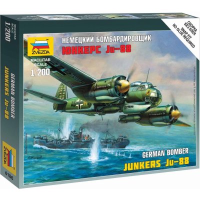 Zvezda Junkers Ju 88A4 Luftwaffe Wargames WWII 6186 1:200