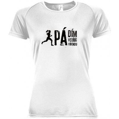 Dámské funkční tričko s potiskem Běžkyně v pátek dámské Bílá XS