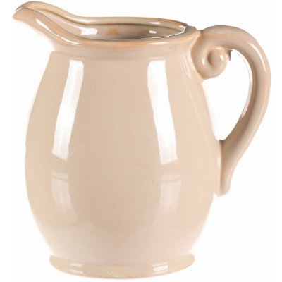 Váza/džbán krémová, 13 x 14 x 17 cm, malá, 17 cm – Zboží Dáma