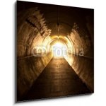 Skleněný obraz 1D - 50 x 50 cm - light at the end of the tunnel světlo na konci tunelu – Zbozi.Blesk.cz