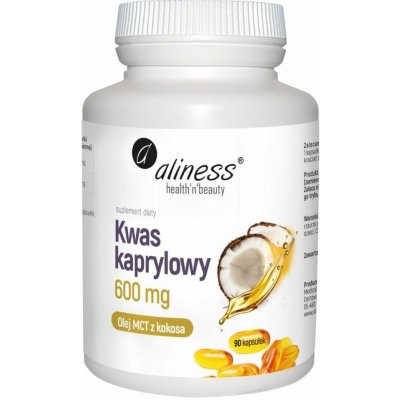 Aliness Kyselina kaprylová 60% C8 600 mg 90 kapslí – Hledejceny.cz