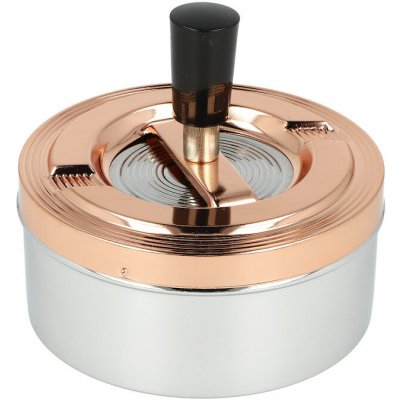 KRCZ Cigaretový popelník kovový otočný Chrome/Bronze 11cm – Zboží Dáma