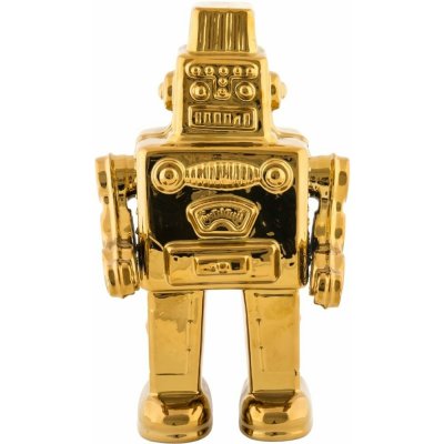 Dekorační figurka MEMORABILIA MY ROBOT 30 cm, zlatá, porcelán, Seletti – Hledejceny.cz