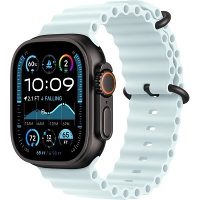 Apple Watch 49mm ledově modré prodloužení Oceánského řemínku - provedení z černého titanu MYP93ZM/A – Zboží Mobilmania