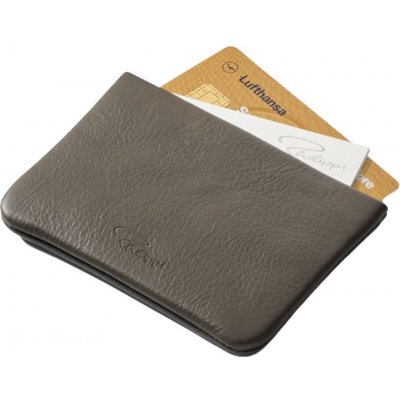 JEAN Philippi Kožené pouzdro na vizitky a karty 10 cm taupe – Sleviste.cz