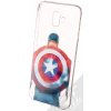 Pouzdro a kryt na mobilní telefon Samsung Pouzdro Marvel Kapitán Amerika 002 TPU ochranné silikonové s motivem Samsung Galaxy J6 Plus 2018 čiré