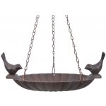 Esschert Design Pítko pro ptáky "BEST FOR BIRDS" na zavěšení, 2 ptáčci, litina 21 cm – Zbozi.Blesk.cz