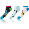 Bellinda Zábavné nízké crazy ponožky v setu 3 páry CRAZY IN-SHOE SOCKS 3x modrá