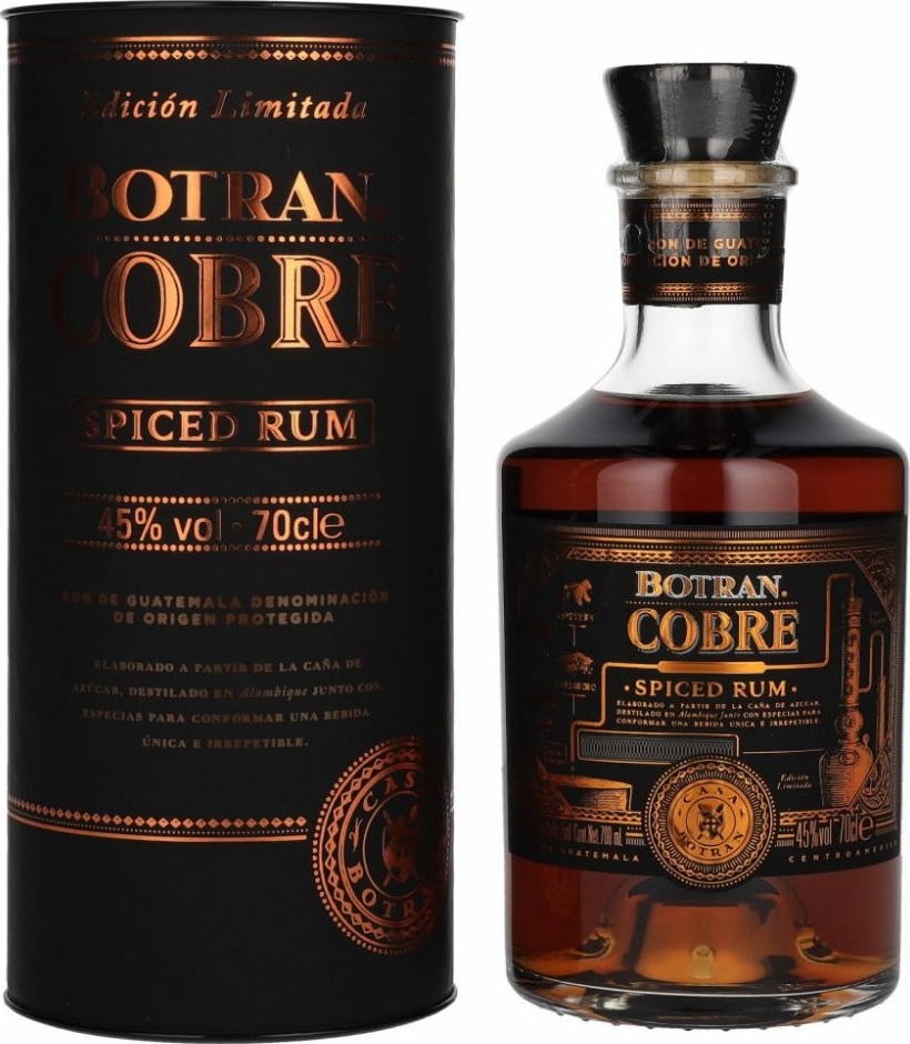 Ron Botran COBRE Spiced Rum Edición Limitada 45% 0,7 l (tuba)