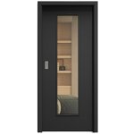 Sapeli Elegant Komfort M55 posuvné černá grafit 70 x 210 cm Planibel bronz – Hledejceny.cz