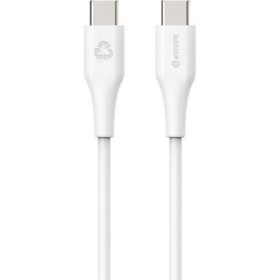 eSTUFF ES604170) INFINITE Super Soft USB-C to USB-C, 1m, bílý