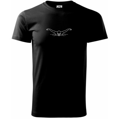 Plavec motýlek Klasické pánské triko Černá – Zboží Mobilmania