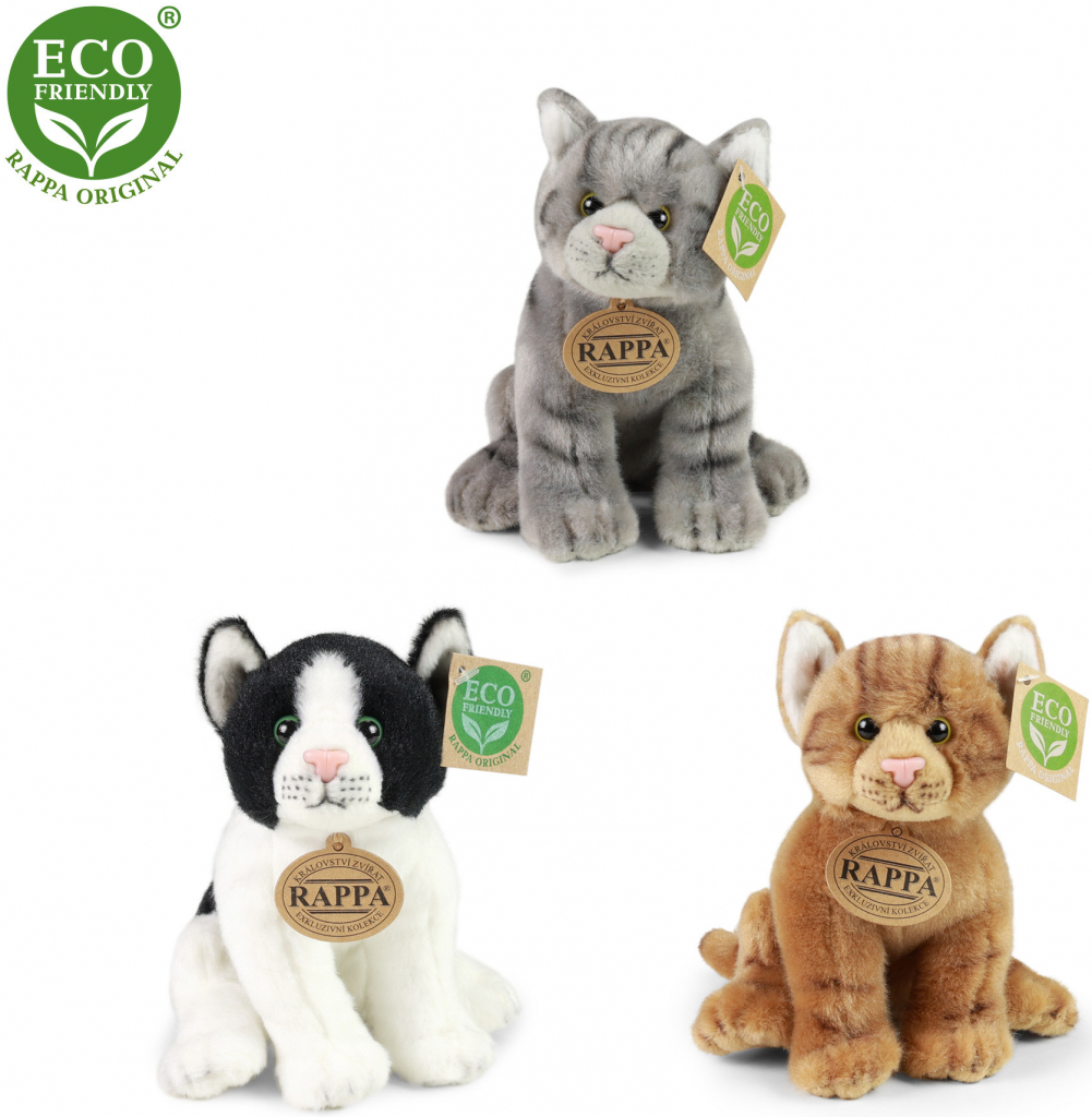 Eco-Friendly kočka sedící 3 druhy hnědá 20 cm