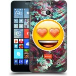 Pouzdro HEAD CASE Microsoft Lumia 640 / 640 DUAL SIM Emoji smajlík srdíčka v očích – Zboží Mobilmania