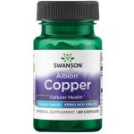 Swanson Albion Chelated Copper měď v chelátové vazbě 2 mg 60 kapslí – Hledejceny.cz