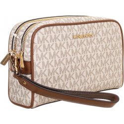 Michael Kors dámská kabelka POUCH WRSTLT vanilková s monogramem