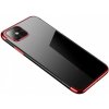 Pouzdro a kryt na mobilní telefon Apple Pouzdro MG Clear Color iPhone 12 Pro Max, červené