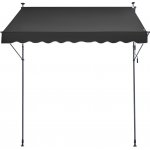 SucceBuy Balkonová markýza 250x120x218-309 CM s klikou UV80+ – Sleviste.cz