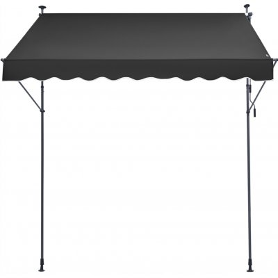 SucceBuy Balkonová markýza 250x120x218-309 CM s klikou UV80+ – Sleviste.cz