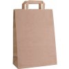 Nákupní taška a košík Papírová taška hnědá 260x140x360mm ploché ucho
