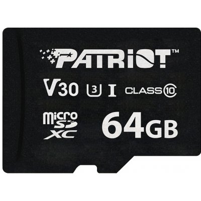 Patriot VX V30 U3 Micro SDXC 64GB PSF64GVX31MCX – Zbozi.Blesk.cz