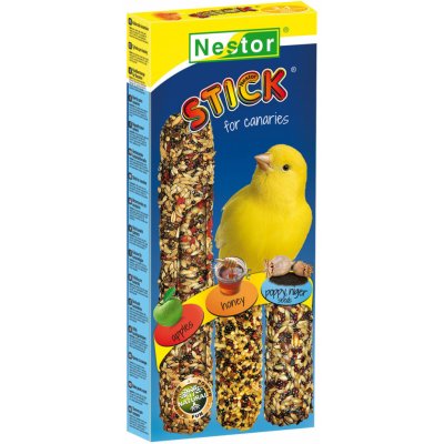 NESTOR Tyčinky jablka+med+mák pro kanárky 130 g – Hledejceny.cz