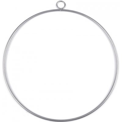 Prima-obchod Kovový kruh na lapač snů k dekorování Ø30 cm 3 stříbrná tmavá mat – Zboží Dáma