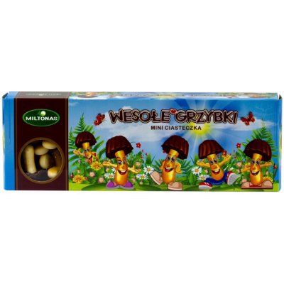 Miltonas Hříbečky z mléčné čokoládové polevy a sušenky 170 g – Zboží Dáma