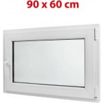Bravo Plastové okno UNI OS1 90X60 P, bílé – Sleviste.cz