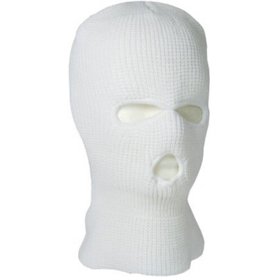 Kukla Mil-tec Balaclava pletená se 3 otvory bílá – Hledejceny.cz