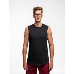 TallGuys Pánské prodloužené tričko bez rukávu óčko Deep black – Sleviste.cz